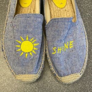 Mary Matson for Soludos blue Sun Shine espadrille